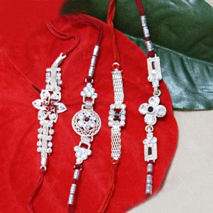 silver rakhi online