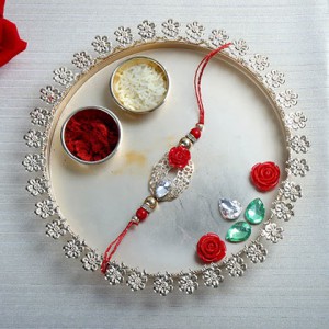 Silver rakhi