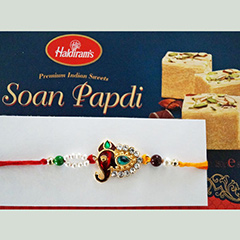 Ganesha Rakhi with Soan Papdi /></a></div><div class=