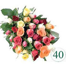 40 Mix color Roses