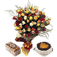 36 Roses Cake & Chocolates