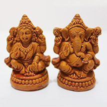 Earthen Laxmi Ganesha