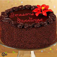 Seasons Greeting Chocolate cake