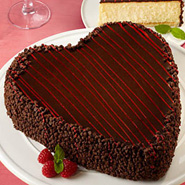 Heart-Shaped chocolate cheesecake