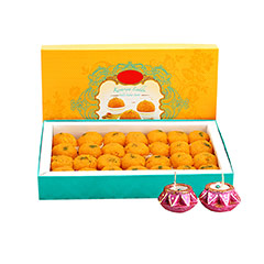 Motichoor Laddoo & Diyas - Diwali Gifts