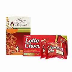 Choco Pie & greeting card - Diwali Gifts