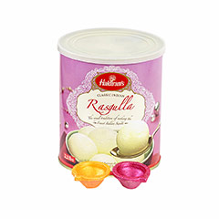 1 kg Rasgulla & Diyas - Diwali Gifts
