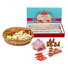 Sweets With Dryfruits N Crackers - Diwali Gifts