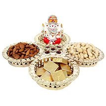 Assorted Dry Fruits & Chocolates with Ganesha