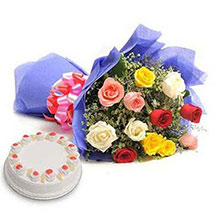 Roses with Eggless Cake