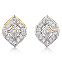 Leaf Marvel Gold Plated Stud Earrings for Women 