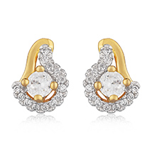Floral Paradise Gold Plated Stud Earrings for Women 