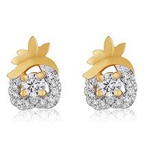 Florel Glow Gold Plated Stud Earrings for Women 