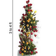 Life size arrangement - Red n Yellow