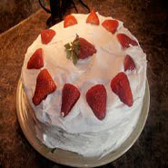 Eggless Strawberry Cake