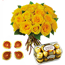 Diwali with ferrero and Flower