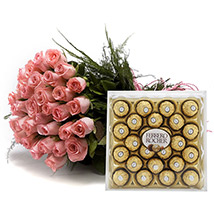Fathers Day - Roses With Chocolates