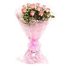 Fathers Day - Pink Roses Bunch