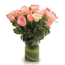 Fathers Day - Pink Roses N Vase