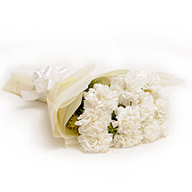Fathers Day - 12 White Carnations