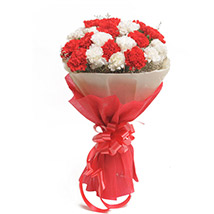 Fathers Day - Red N White Carnations
