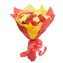Fathers Day - Yellow N Red Carnations