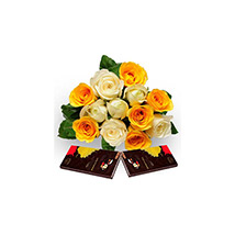Fathers Day - Roses with Dark Chocolate