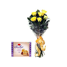 Fathers Day - Yellow Roses N Sweets