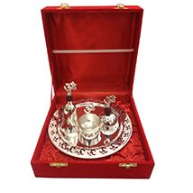 Beautiful Silver Puja Thali