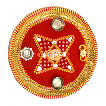 Beautiful Red Puja Thali