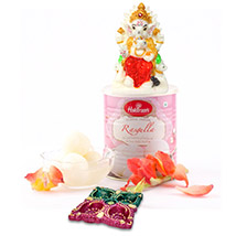 Shree Ganesha with Rasgulla hamper