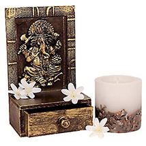 Prosperous Ganesha Candle Holder