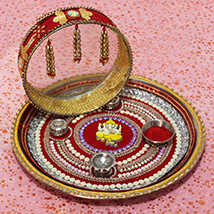 Designer Thali for Karwa Chauth