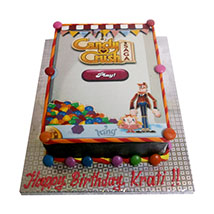 1kg Candy Crush Photo Cake Eggless