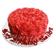 1kg Rose Cake Eggless Red