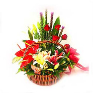 Basket of Mixed Flowers -MAL