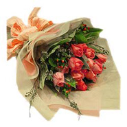 Bouquet of 12s Pink Roses-MAL