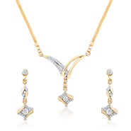 Oviya Dazzling Arc Pendant Set