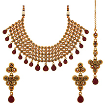  Maang Tikka with Crystals for Women by Donna 