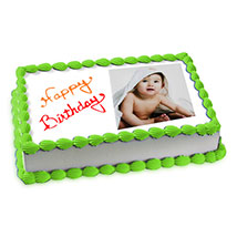 1kg Photo Cake Pineapple Eggless