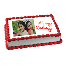 Happy Birthday Photo Cake Eggless 1kg