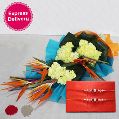 Designer Bouquet with Rakhi /></a></div><div class=
