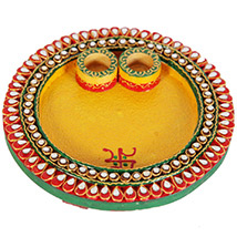 Round pooja plate