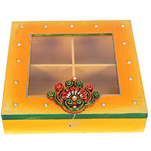 Kundan designer dry fruit box