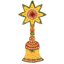 Kundan designer bell key stand