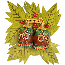 Kundan bell leaf key stand