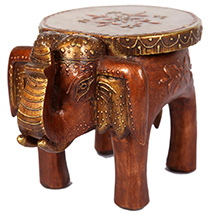 Wooden elephant style seat