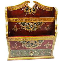 Decorative magazine holder with drawer