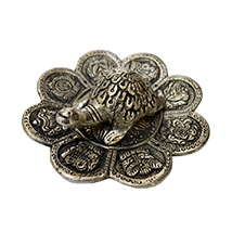 Oxidized Tortoise with Flower Shaped Plate