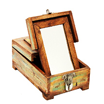Antique Wooden Makeup Box